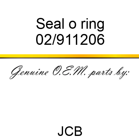 Seal, o ring 02/911206