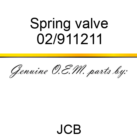 Spring, valve 02/911211