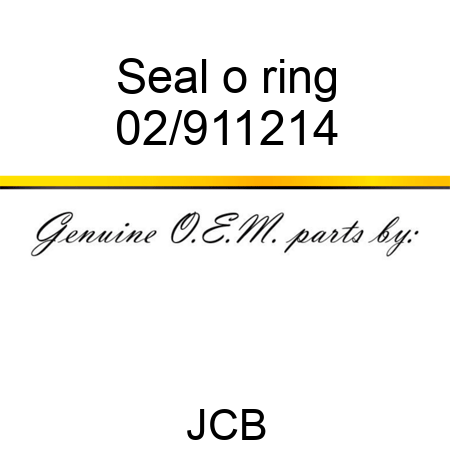 Seal, o ring 02/911214