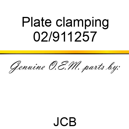 Plate, clamping 02/911257