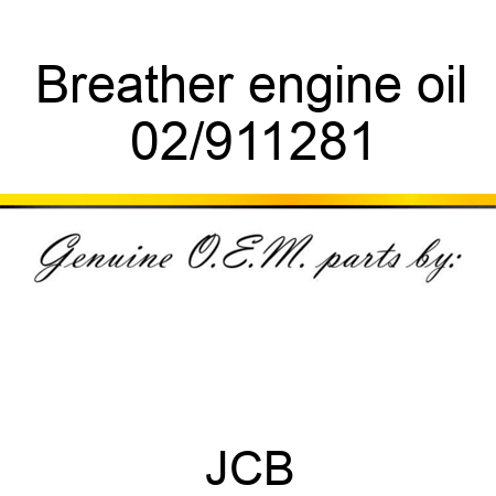 Breather, engine oil 02/911281