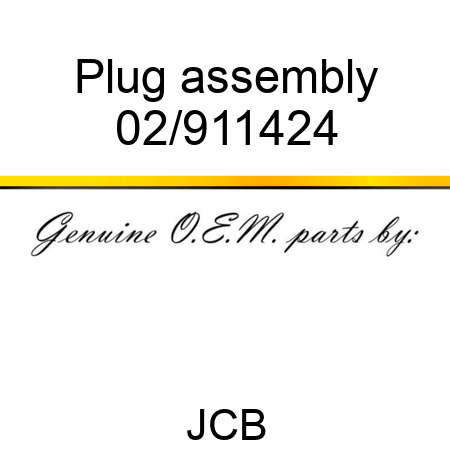 Plug, assembly 02/911424