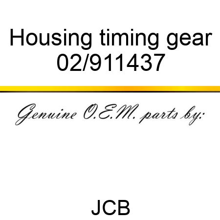 Housing, timing gear 02/911437