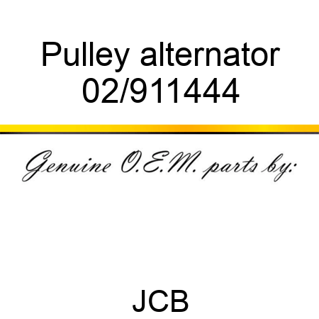 Pulley, alternator 02/911444