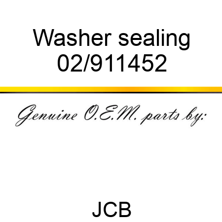Washer, sealing 02/911452