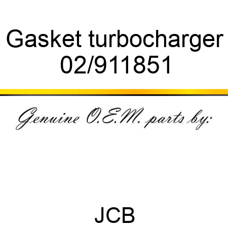 Gasket, turbocharger 02/911851