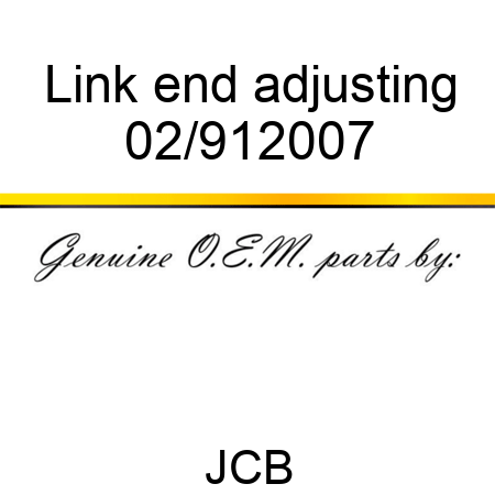 Link, end adjusting 02/912007