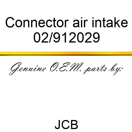 Connector, air intake 02/912029