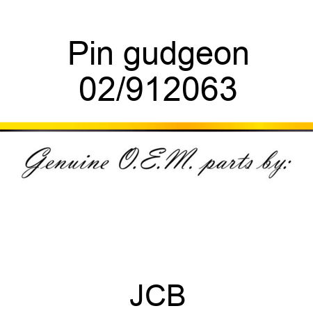 Pin, gudgeon 02/912063