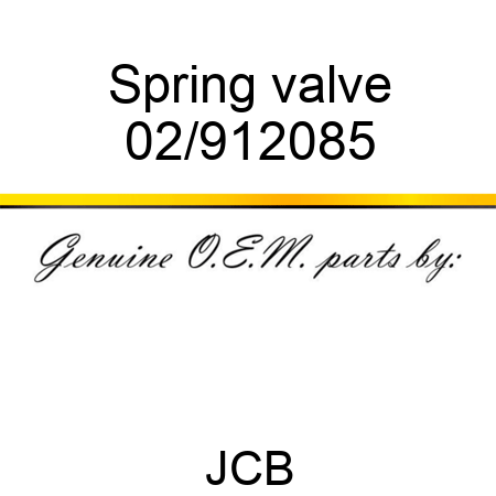Spring, valve 02/912085