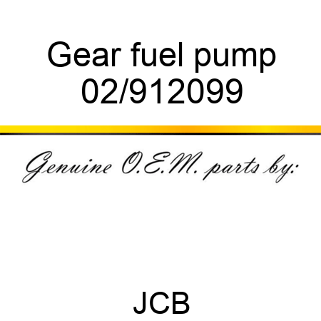 Gear, fuel pump 02/912099