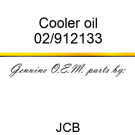 Cooler, oil 02/912133