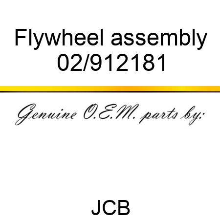 Flywheel, assembly 02/912181