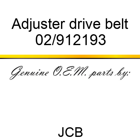 Adjuster, drive belt 02/912193