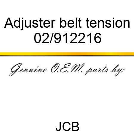 Adjuster, belt tension 02/912216