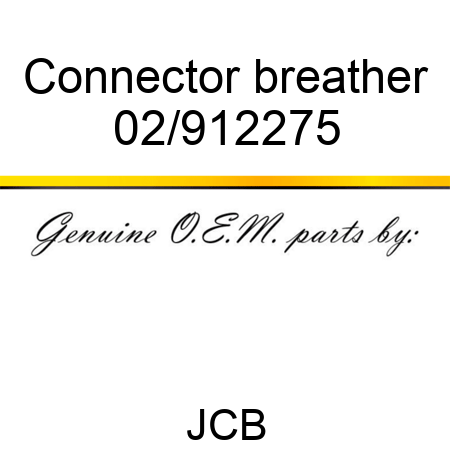Connector, breather 02/912275