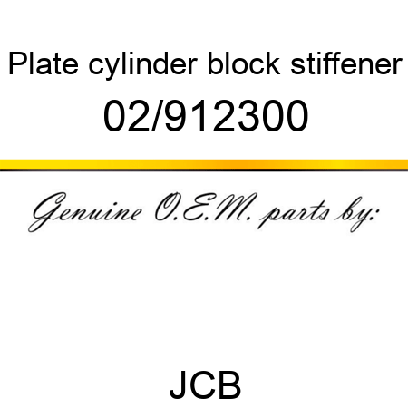 Plate, cylinder block, stiffener 02/912300