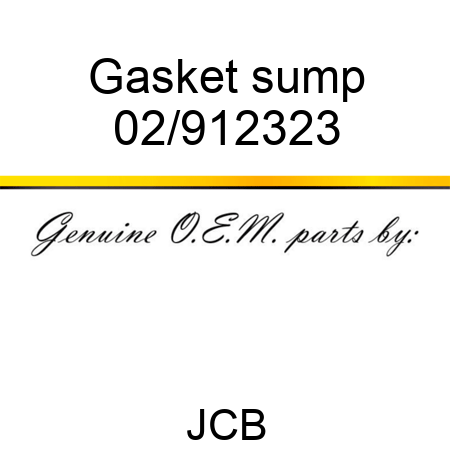 Gasket, sump 02/912323