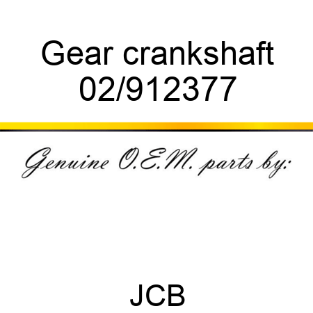 Gear, crankshaft 02/912377