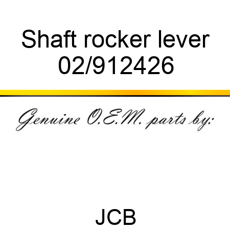Shaft, rocker lever 02/912426
