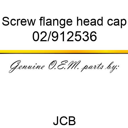 Screw, flange head cap 02/912536
