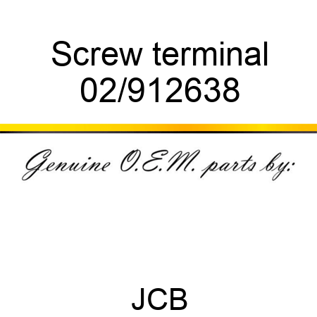 Screw, terminal 02/912638