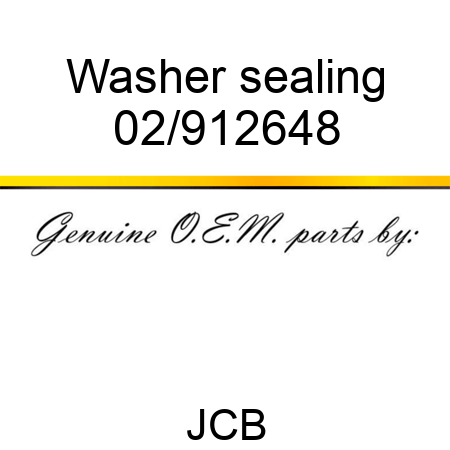 Washer, sealing 02/912648