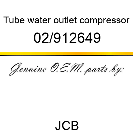 Tube, water outlet, compressor 02/912649