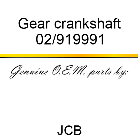 Gear, crankshaft 02/919991