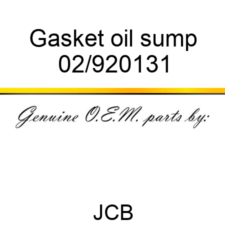 Gasket, oil sump 02/920131