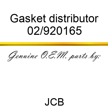 Gasket, distributor 02/920165