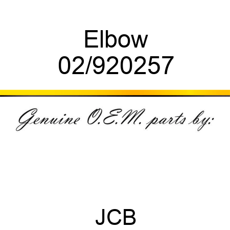 Elbow 02/920257