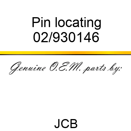 Pin, locating 02/930146