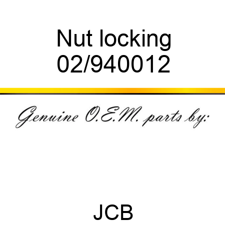 Nut, locking 02/940012