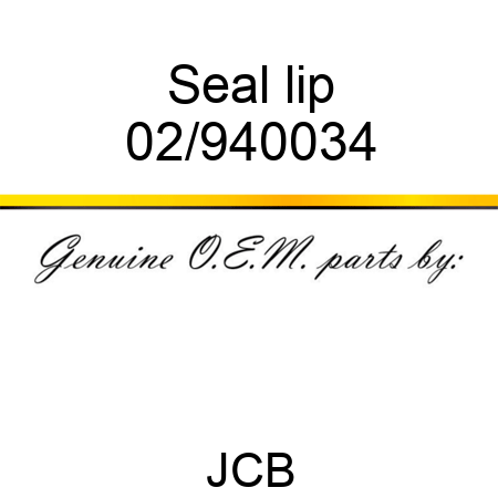 Seal, lip 02/940034