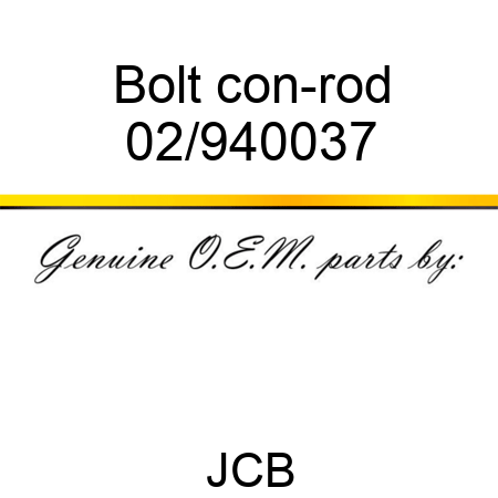 Bolt, con-rod 02/940037