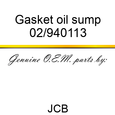 Gasket, oil sump 02/940113