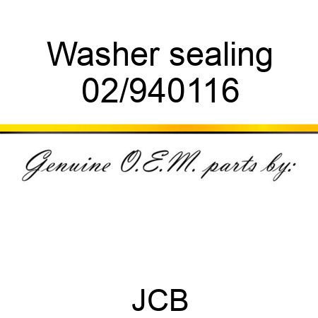 Washer, sealing 02/940116