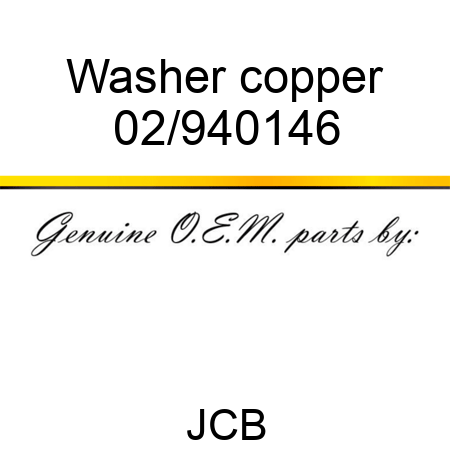 Washer, copper 02/940146
