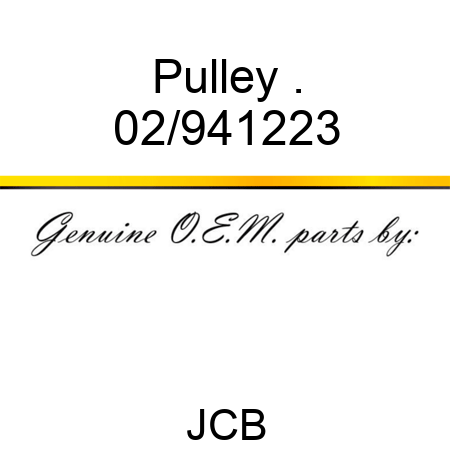 Pulley, . 02/941223