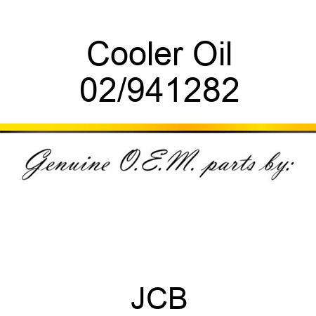 Cooler, Oil 02/941282