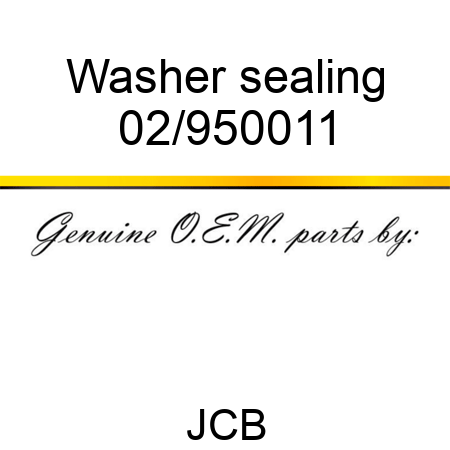Washer, sealing 02/950011