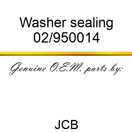 Washer, sealing 02/950014