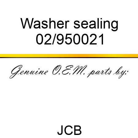 Washer, sealing 02/950021