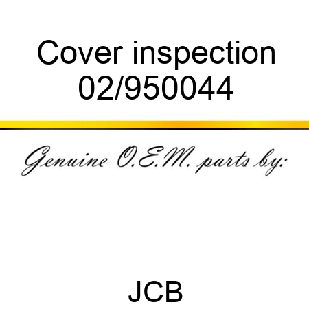 Cover, inspection 02/950044