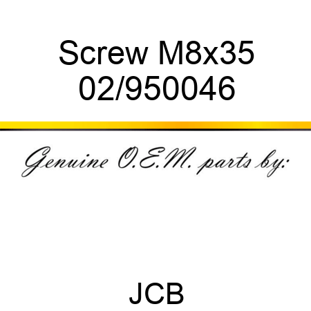 Screw, M8x35 02/950046