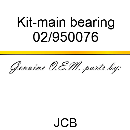 Kit-main bearing 02/950076