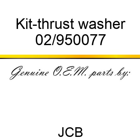 Kit-thrust washer 02/950077