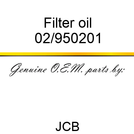 Filter, oil 02/950201