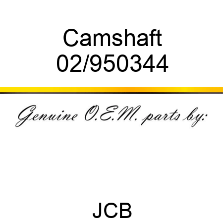 Camshaft 02/950344